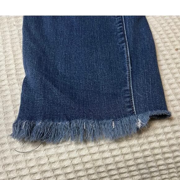 Universal Thread Blue Pantalon Crop High Waisted Girlfriend Jeans Semi Stretch 8 - Picture 2 of 9